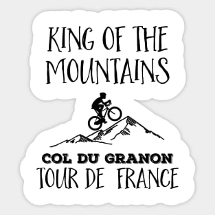 Col du Granon King of the mountains Tour de France For The Cycling Fans Sticker